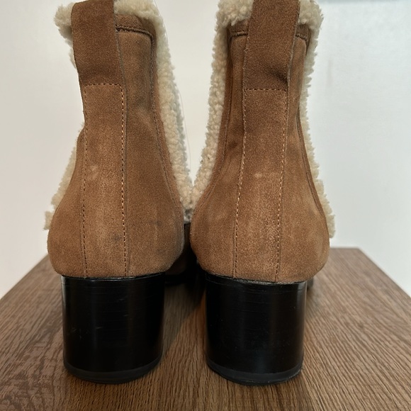 Rag & Bone Walker Shearling Trimmed Suede Ankle Boots - Picture 6 of 8